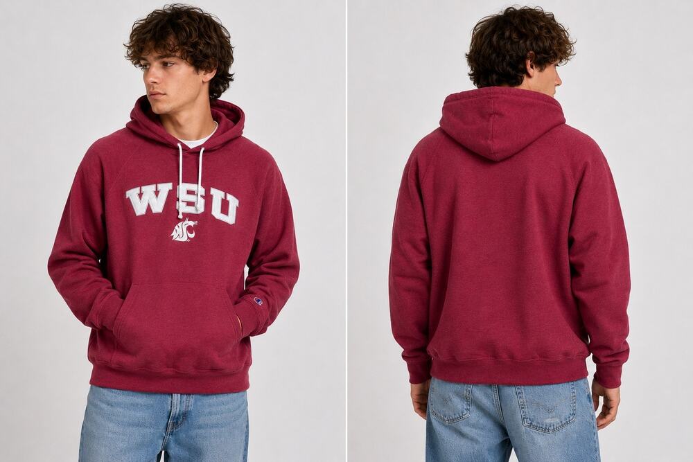 Brand New Champion WSU Hooded Sweatshirt - Men's XL